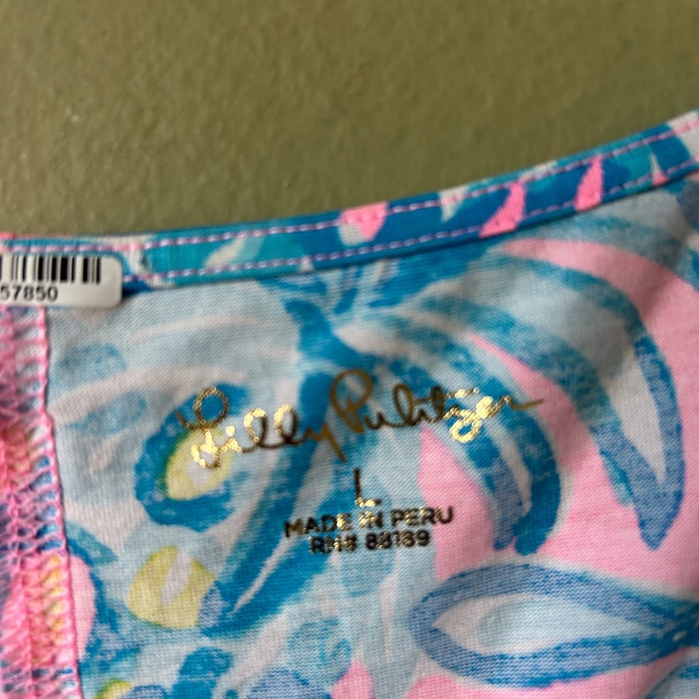 NWOT Lilly Pulitzer Tunic Pink and Blue Pineapple Print Sheath Dress Sz L - Picture 5 of 11